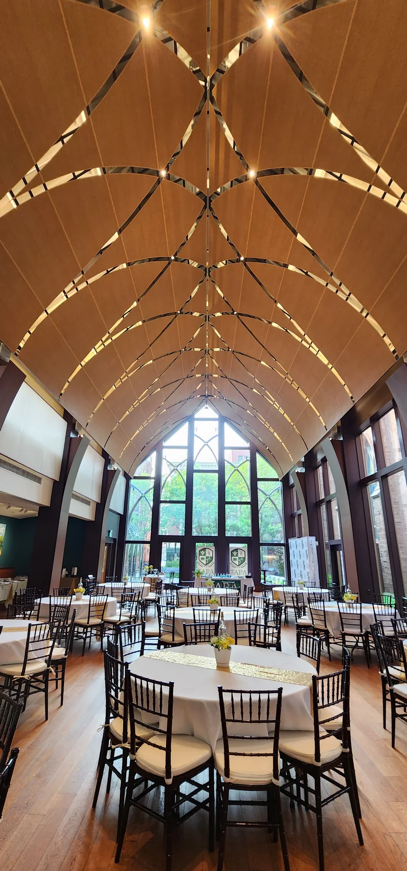 Prepared event venue ready for guests